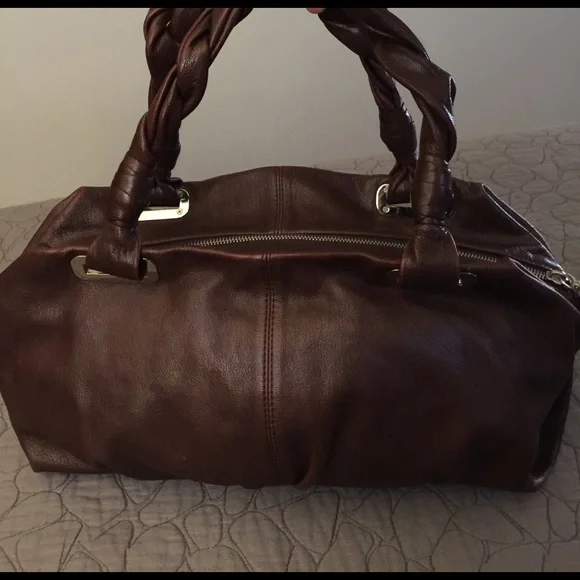 Michele Leather Satchel with Tassel - Picture 3 of 8